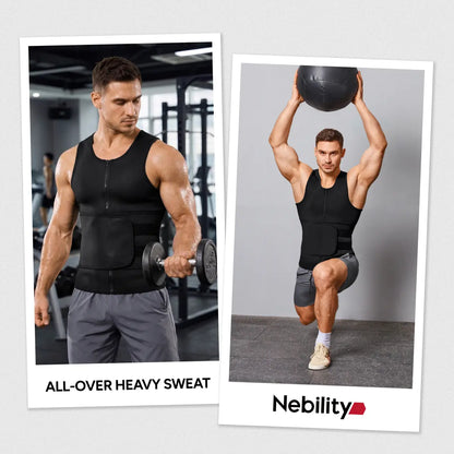 Sauna Sports Vest Suit Top